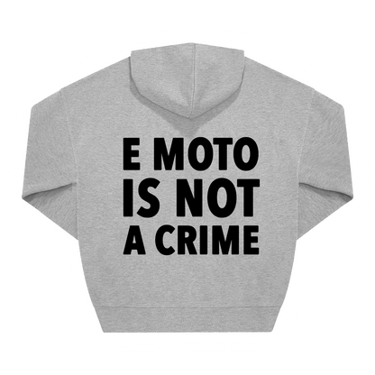Bluza ,,E MOTO IS NOT A CRIME" - Szara