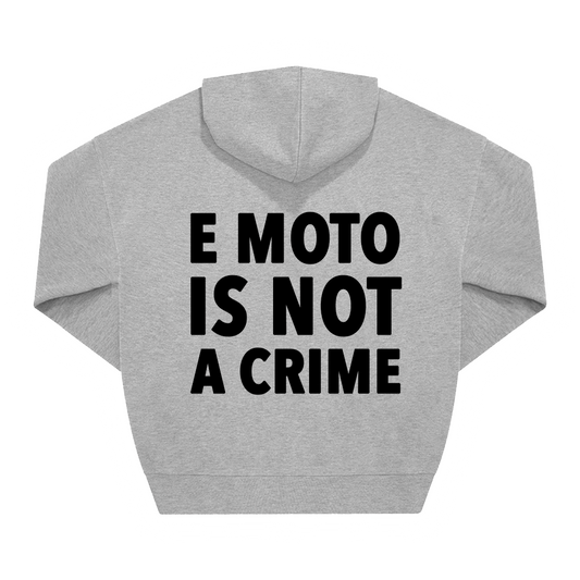 Bluza ,,E MOTO IS NOT A CRIME" - Szara