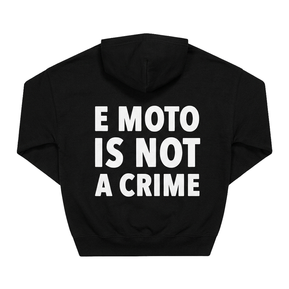 Bluza ,,E MOTO IS NOT A CRIME" - Czarna
