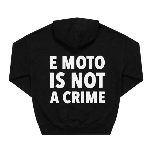 Bluza ,,E MOTO IS NOT A CRIME" - Czarna