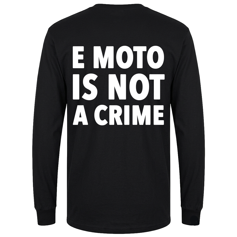 Longseeve ,,E MOTO IS NOT A CRIME" - Czarny