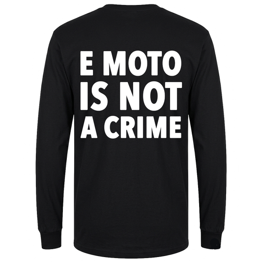 Longseeve ,,E MOTO IS NOT A CRIME" - Czarny